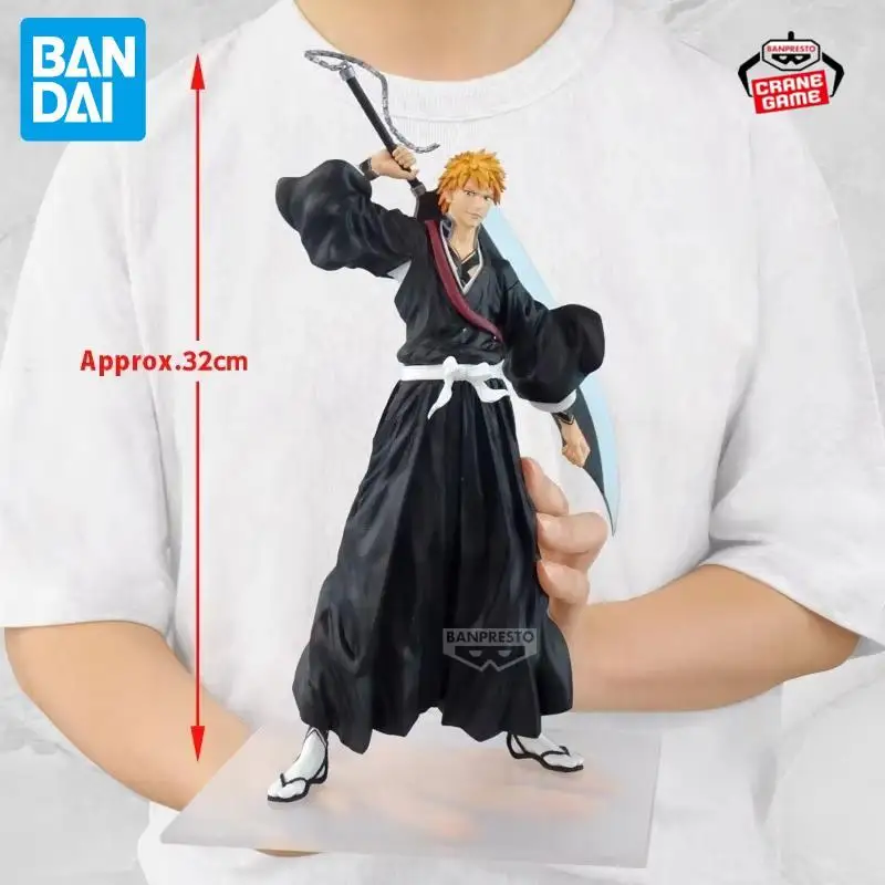 متوفر في المخزون الأصلي بانداي بانبريستو بليتش كوروساكي إيتشيغو جديد وغير مفتوح أنيمي تمثال مجموعات حقيقية لعبة مجسمة هدية #4