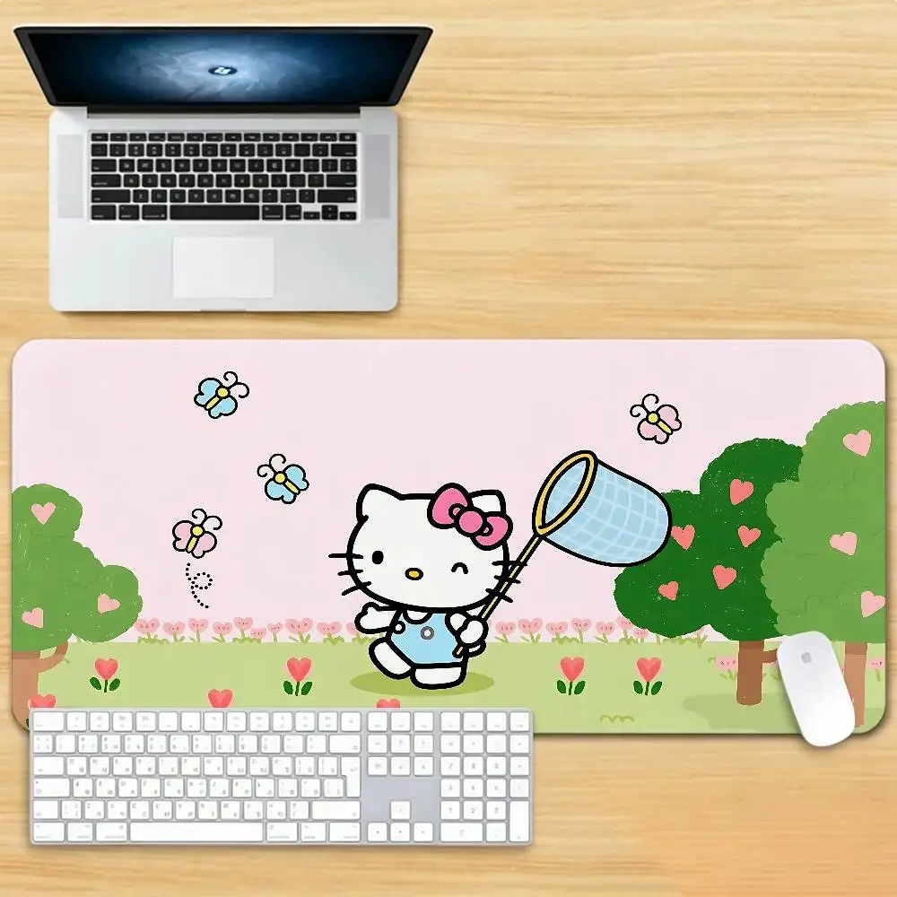 Cute H-hello Kitty-S Gaming Mouse Pad Non-Slip Lock Stitched Edge Large Office Desk Mat For Computer And Keyboard