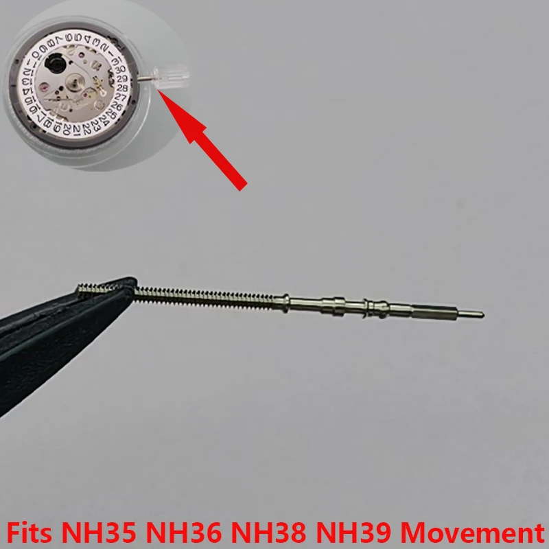 2/4PCS NH35 NH36 Movement Crown Stem Fits NH35 NH36 NH38 NH39 Movement Repair Replace Standard Stem Sult for NH35 Movement Parts - view 3