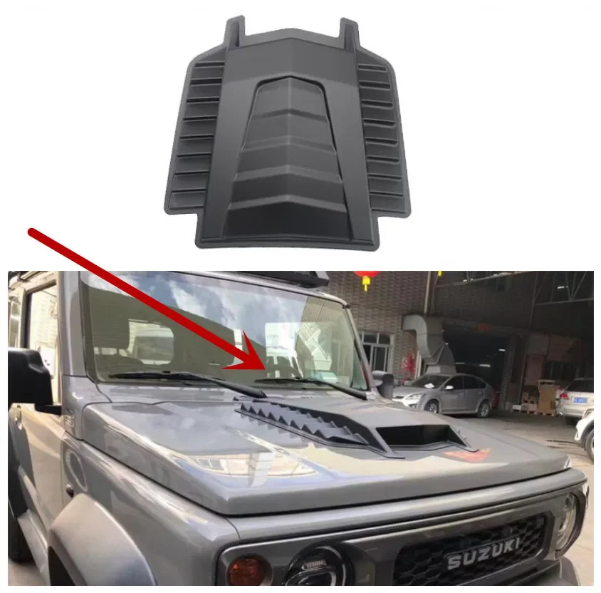 Hot Front Bumper Engine Hood Bonnet Vent Cover For  Suzuki Jimny JB64 JB74 2019 2020 2021 2022 2023 ABS Primer