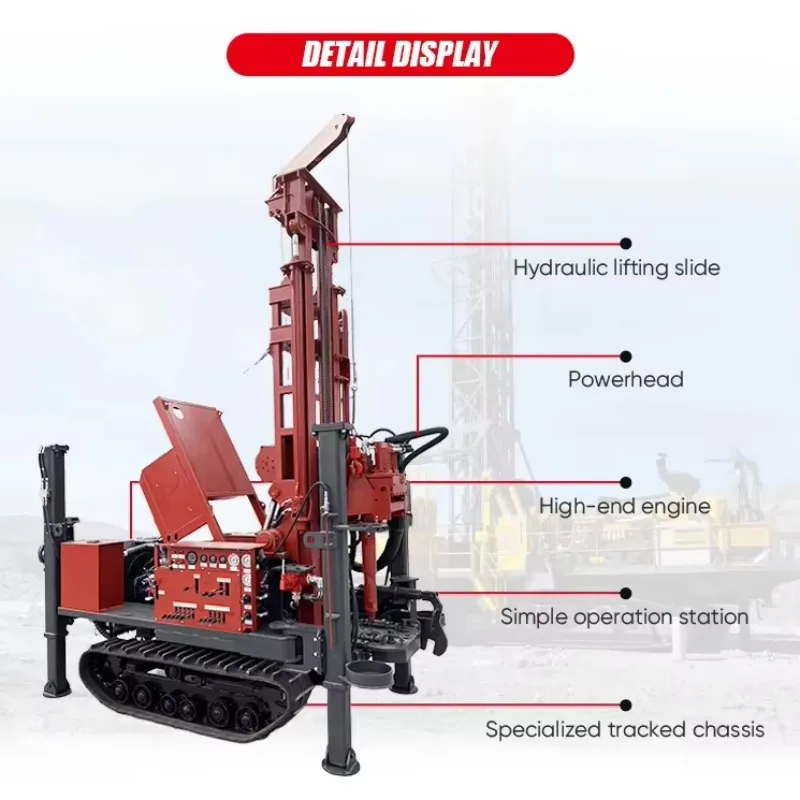 Multi Functional Water Well Drilling Rig Hot Sale China 180 Meter 200m 600m Depth Water Drill Rig Small Water Well Drilling Rig