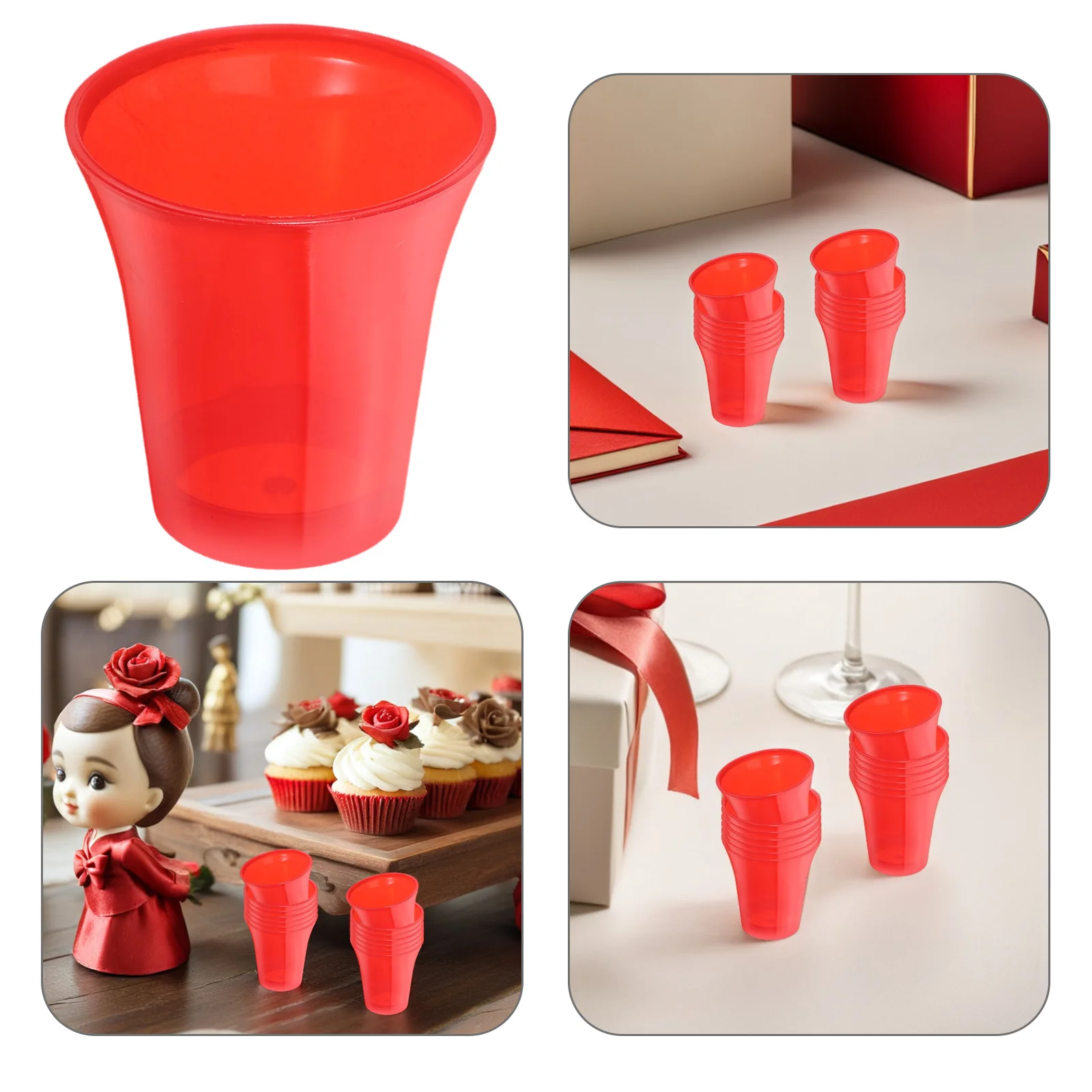 

200Pcs Mini Plastic Communion Cups Chalice Sacrament Supplies for Religious Ceremony Plastic Catholic Cups