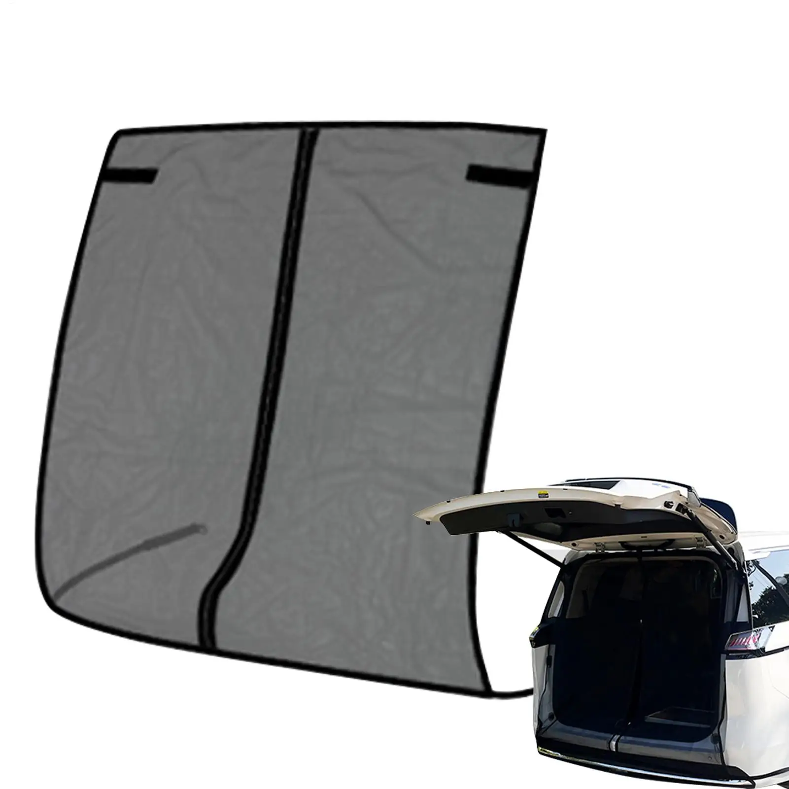 

Car Camping Tailgate Net 58x57inch Fly-Proof Magnetic Tent Car Camping Tent Tailgate Screen Net For Van Truck Trailer Tailgating