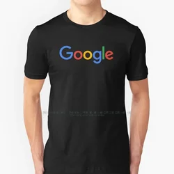 Google Logo ( Black ) T Shirt Cotton 6XL Youtube Logos The Internet New Google Logo Technology Nerd Chromium Geek Colors Googol