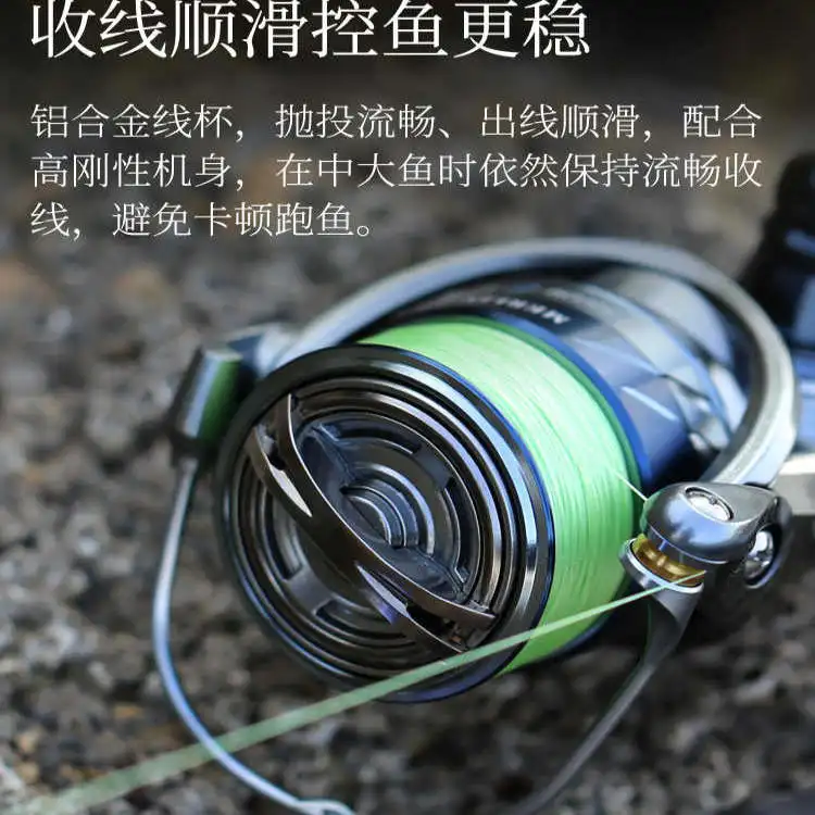 Spinnrad Universal Long-Throw Oblique Line Cup Ultraleichtes Road Sub-Wheel Shallow Line Cup Angelschnurrad