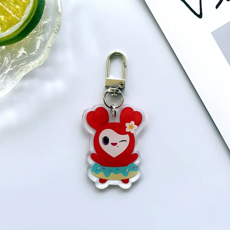 KPOP Keyring TWICE Cartoon Acrylic Keychain Pendant Momo Mina NAYEON Sana JiHyo Bag Accessories Fans Gifts