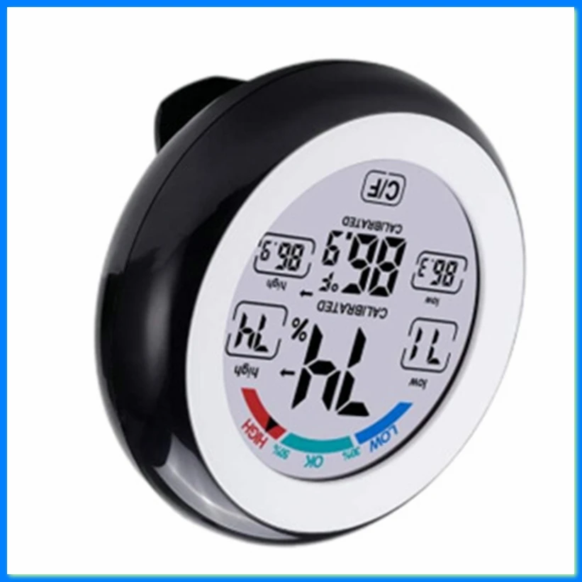 Digital Monitor Hygrometer Thermometer Indoor Room Home Temperature Humidity Monitor for Home Office Baby Room Black-PZZW