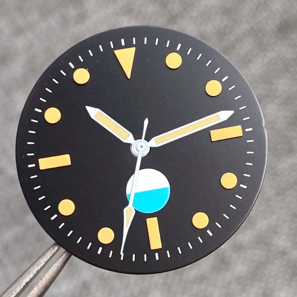 Modification 29mm Black Sterile Watch Dial Face For Fifty-Fathoms Collection NH35 NH36 ETA2824 PT5000 Movement Watch Accessories