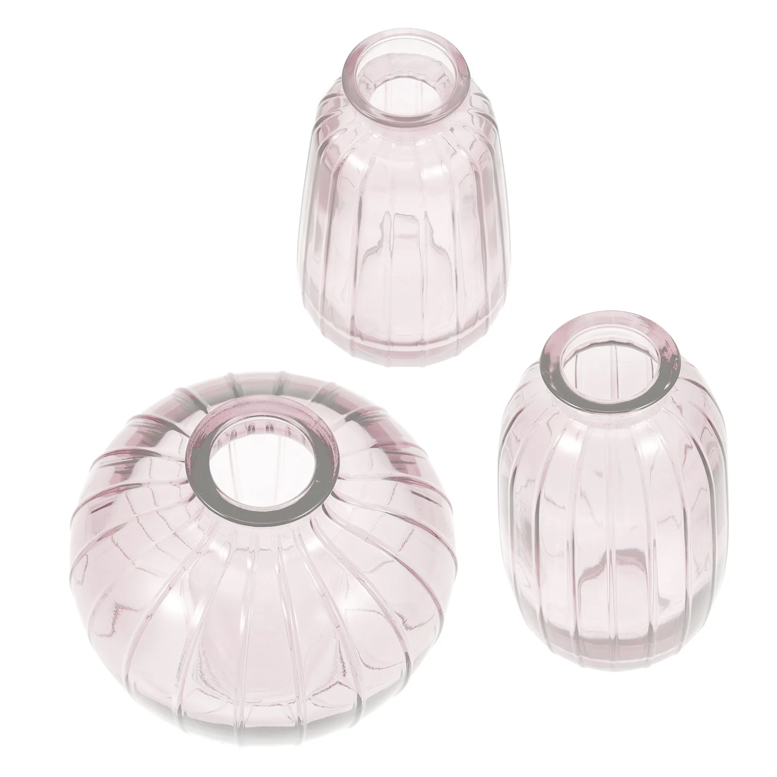 

3Pcs Creative Embossed Flower Vase Modern Desktop Holder for Flower Arrangement Home Office Decorative Vase Ornament