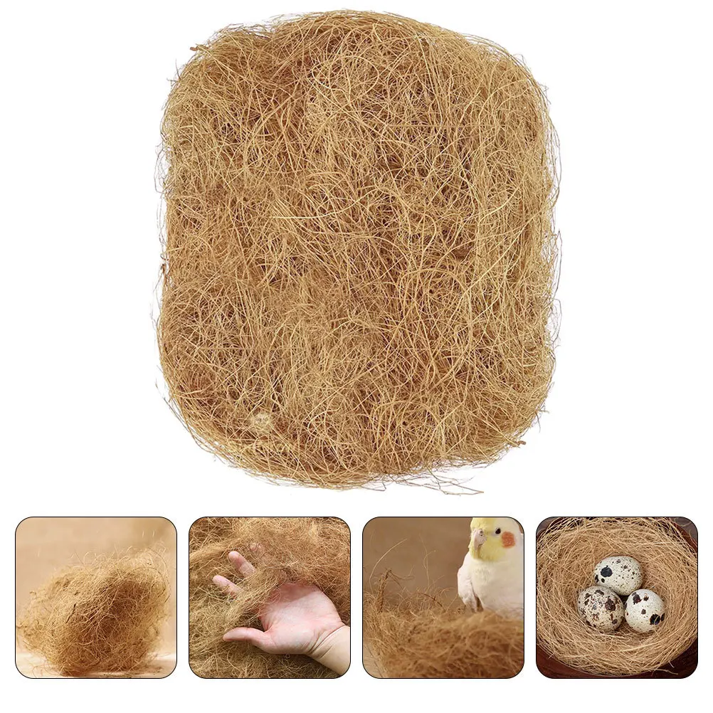 

Palm Fiber Nesting Mat 1 Bag Coconut Fiber for Birds Pigeon Nest Pad Breeding Pet Cushion Supply Scratch Resistant