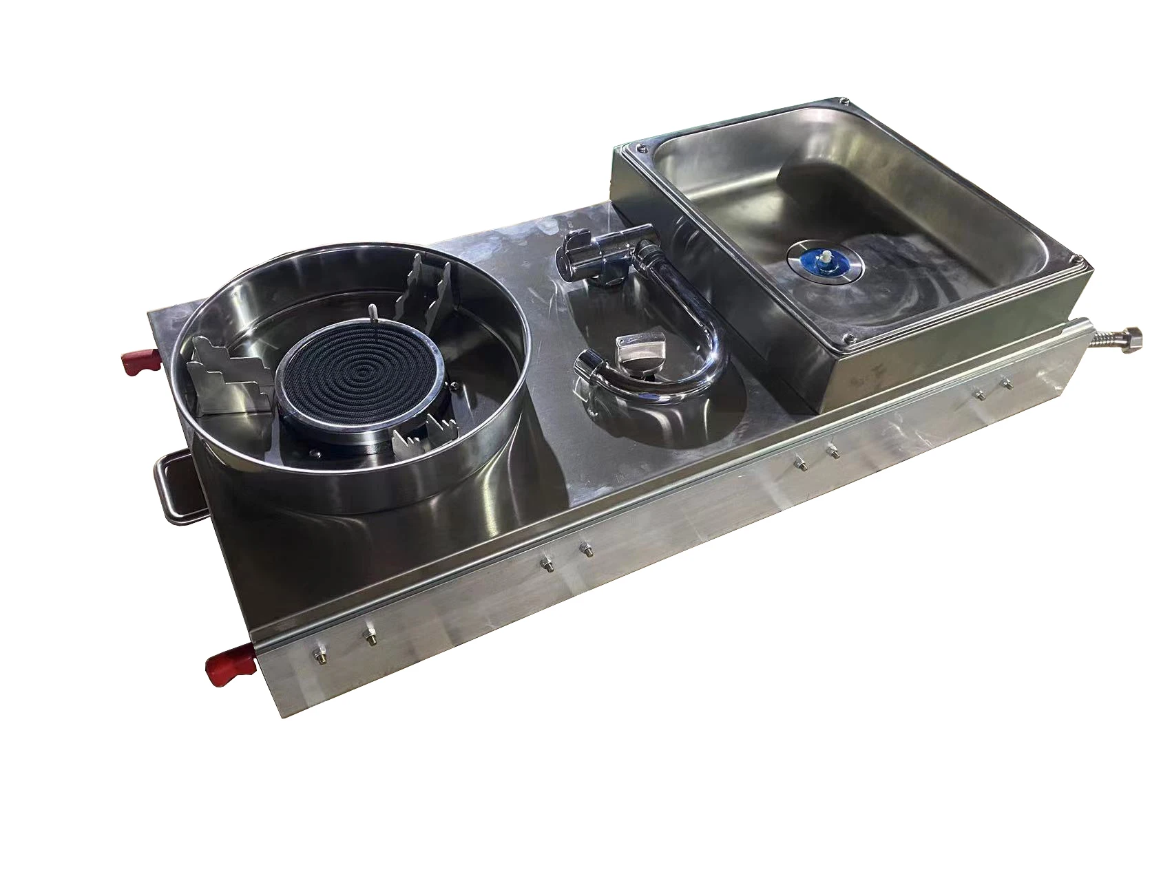 Portable Outdoor Slide Camper Kitchen Stainless Steel Rv Gas Stove With Sink For Rv Motorhome Trailer