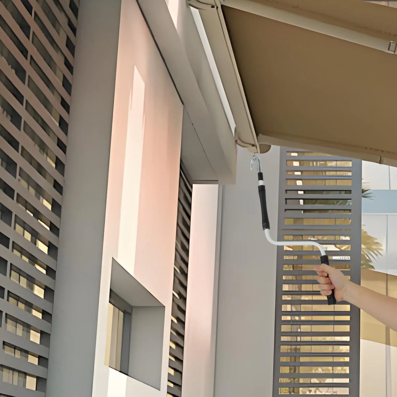 Canopy Crank Handle Outdoor Awning Accessory Ergonomic Rubber Metal Retractable Awning Arm Handle Manual