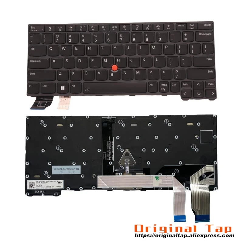 US English Backlit Keyboard for Lenovo Thinkpad X13 L13 Yoga 2-in-1 Gen 3 4 5 5N21H76804 5N21H77022 5N21H77171 5N21H77219 5N21H7