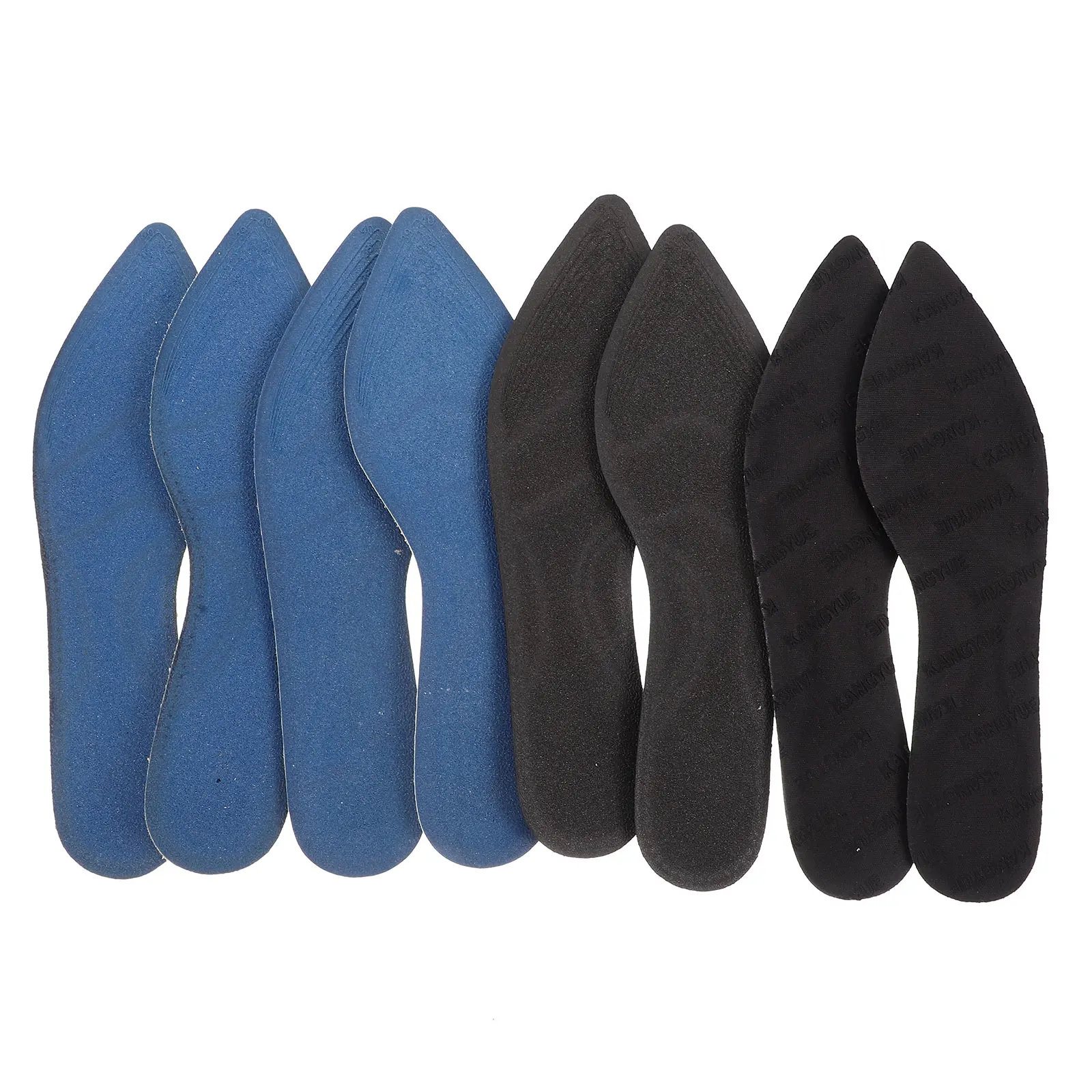 

4 Pairs Shock Absorbing Insoles Breathable Thick Cotton Foot Supports Cushion Pads for Women High Heel Inserts Running Shoes