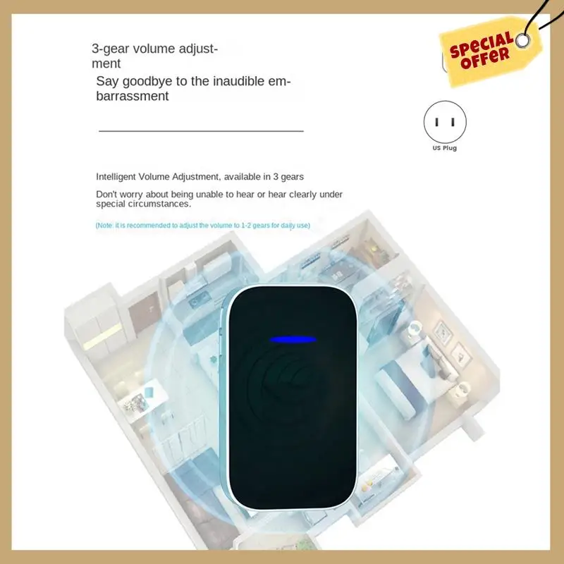 مقاوم للماء مستشعر لاسلكي جرس الباب فناء 200 متر مسافة إنذار مخزن دينغ جهاز ترحيب الولايات المتحدة التوصيل سهلة التركيب