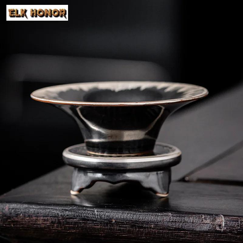 

Retro Infinite Brush Silver Ceramic Tea Infusor Traditional Tea Strainer Tea Maker Tea Filter Tea Ceremony Accessories Craft