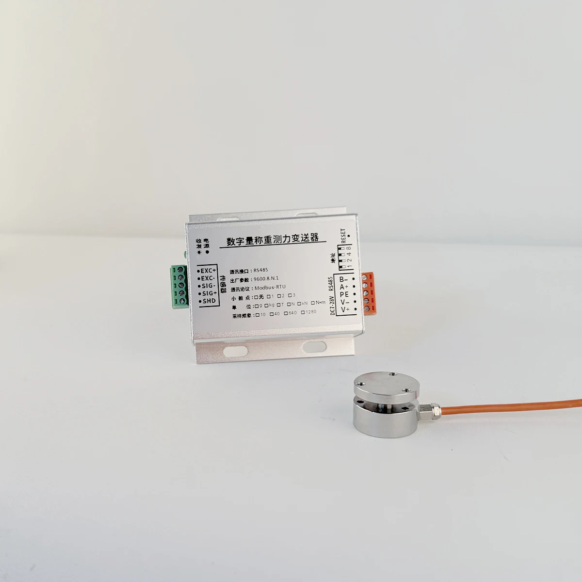 Miniature Load Cell with RS485 Digital Transmitter Modbus-RTU Output High Precision Pressure Sensor 500kg 1000kg 2000kg