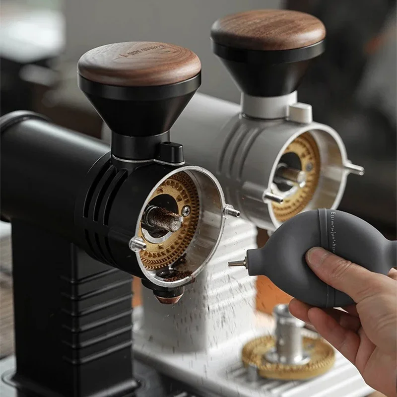 Verstelbare Elektrische Koffiemolen 78mm Messen met Espresso Zeef Doseerbeker &amp Borstel Set Koffieboon Hopper