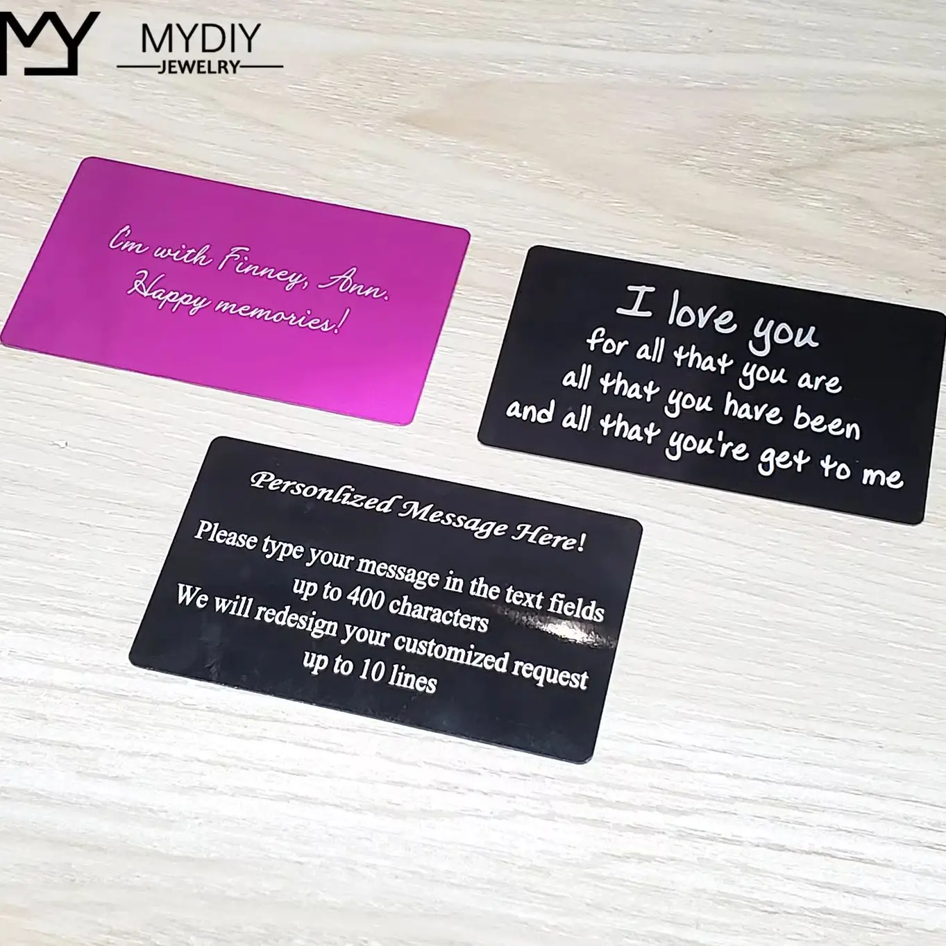Engraved Steel Wallet Insert,Love Note,Your Handwriting,Metal Wallet Card,Him Or Her,Laser Engraved,Anniversary Gift,Remembrance