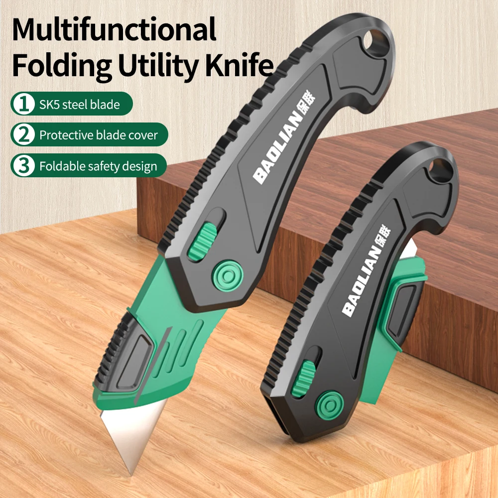 Foldable Art Knife Home Office-Specific Anti-Shock Labor-Saving Leather Carpet Cutting Knife Multi-Function Craft Knives