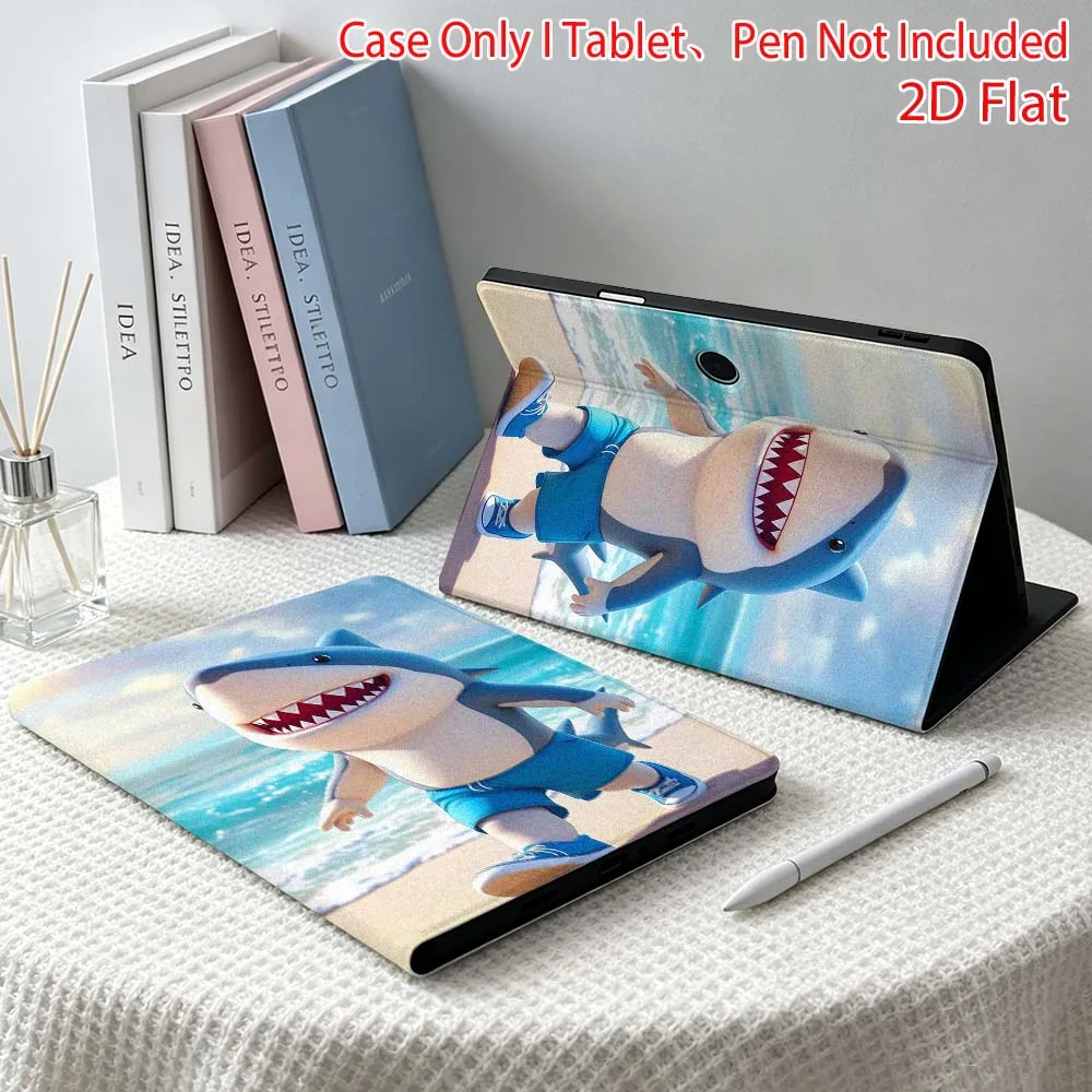 Cartoon Funny Shark For OPPO VIVO IQOO OnePlus Realme Pad 3 Pro 13 12.1 11.4 11 inch Pen Tray Tablet Case Soft