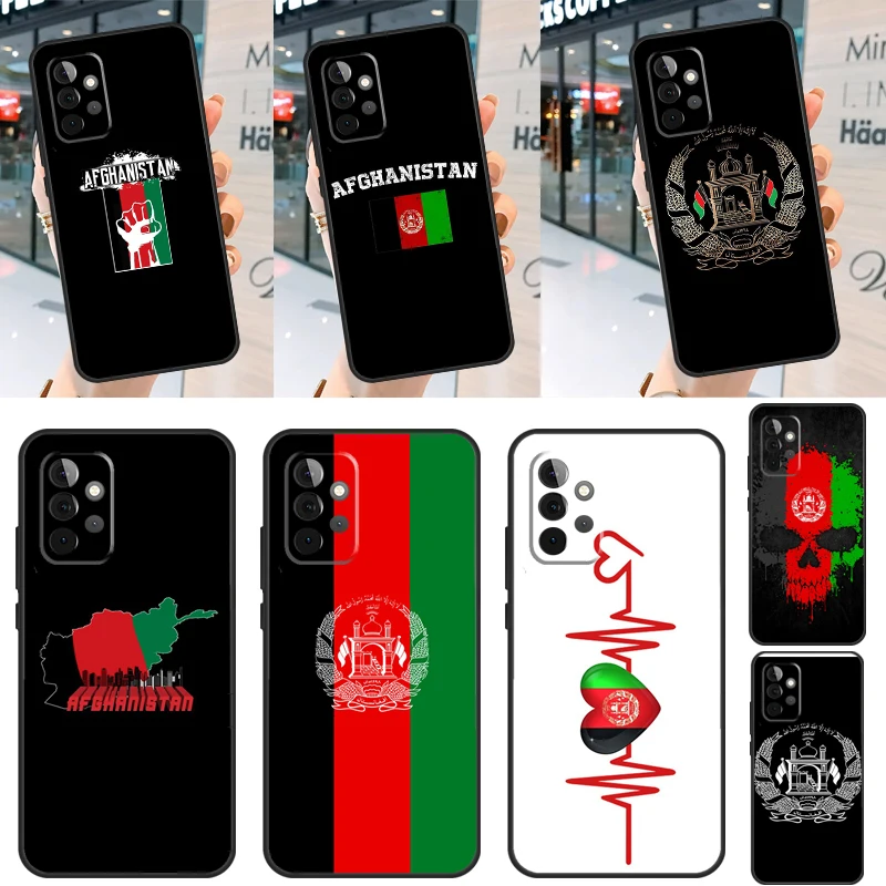 Afghan Afghanistan Flag Banner Case For Samsung Galaxy A52 A32 A22 A12 A13 A33 A53 A73 A50 A52S A51 A71 A14 A34 A54 Coque