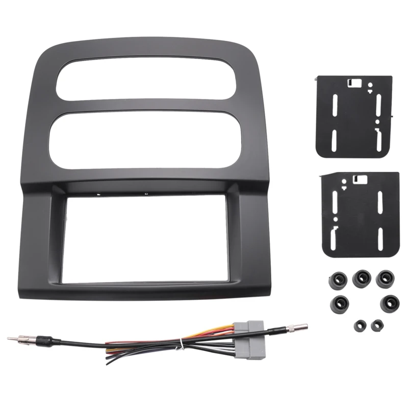 

2 Din Car Stereo Radio Panel Frame DVD Panel Audio Mounting Dash Kit Adapter For Dodge Ram 2002-2005
