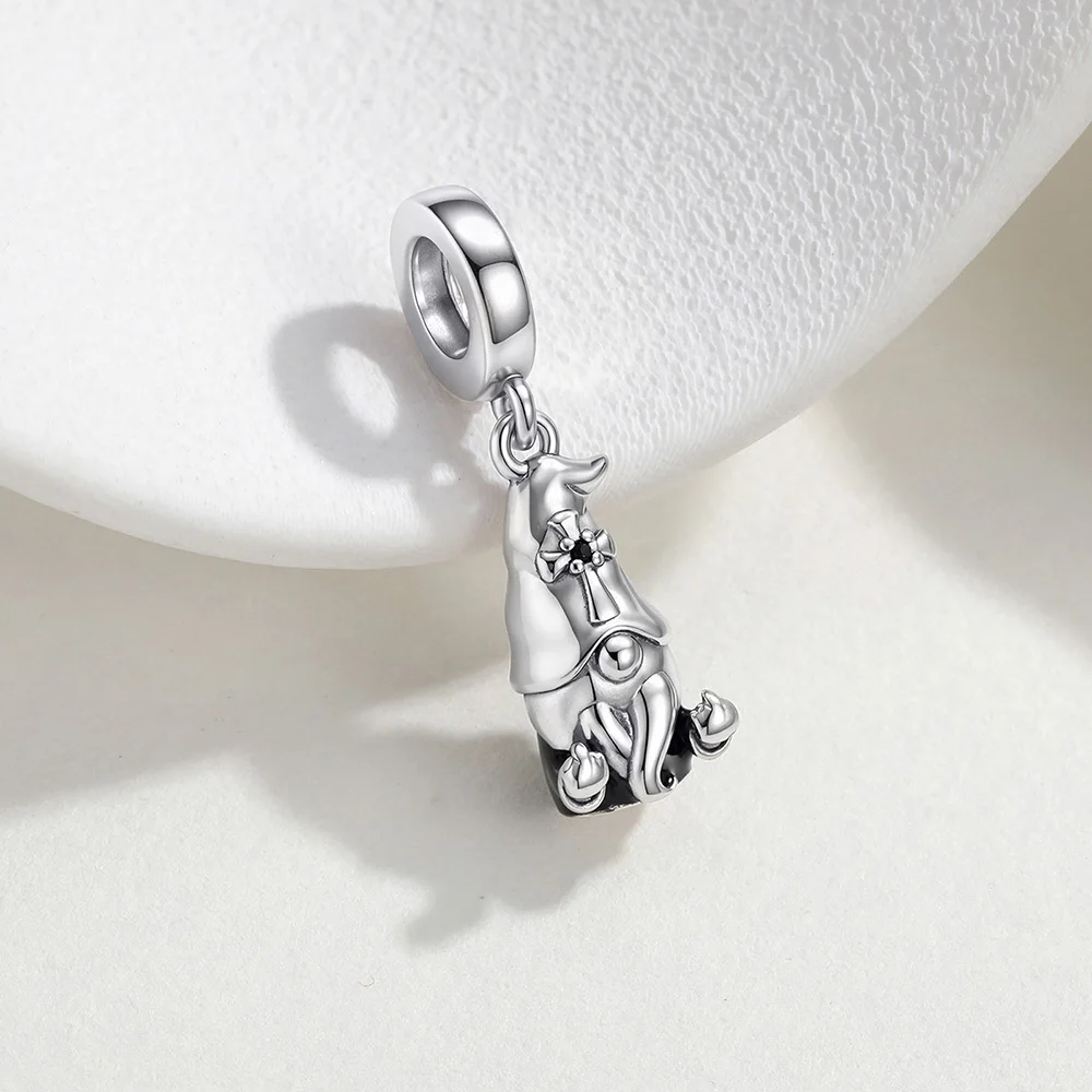 New 925 Sterling Silver Charms Middle Finger Dwarf Pendant Fit Original Bracelet DIY For Women Fashion Jewelry Gifts