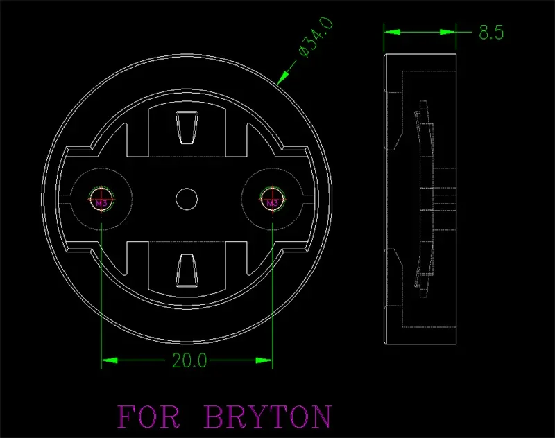 Bicicleta de montanha 1 peça placa computador preto iamok 34*22mm base computadores para bryton acessórios da bicicleta