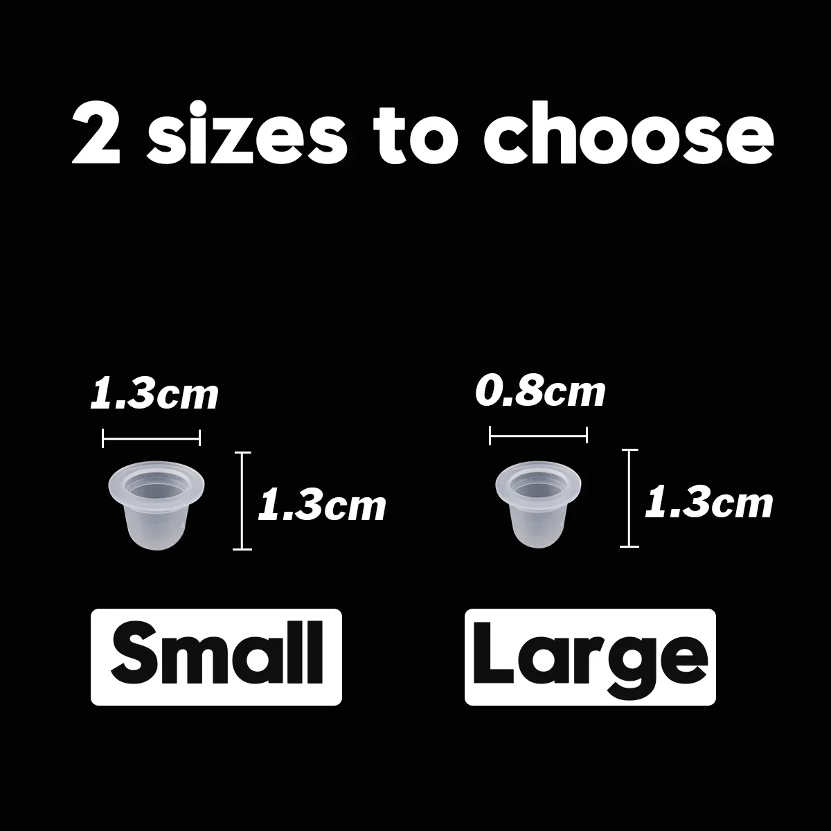 500/300/100PCS Silicone Tattoo Ink Cup Tattoo Pigment Holder Container Ink Caps Holder Microblading Makeup Tattoo Accessories