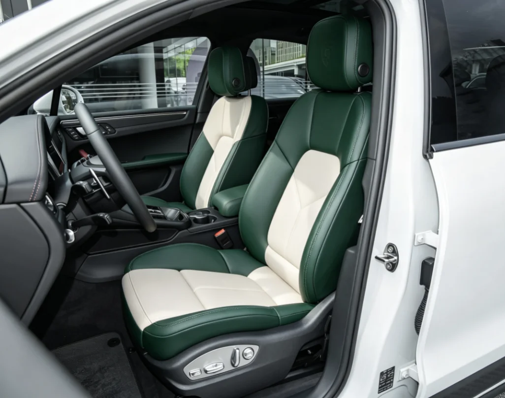 Für Porsche Macan 2023~2026 Maßgefertigte Autositzbezüge Luxuriöses Nappaleder 100% Passgenau Innenausstattung 360 ° Vollständige Abdeckung – Detail 4