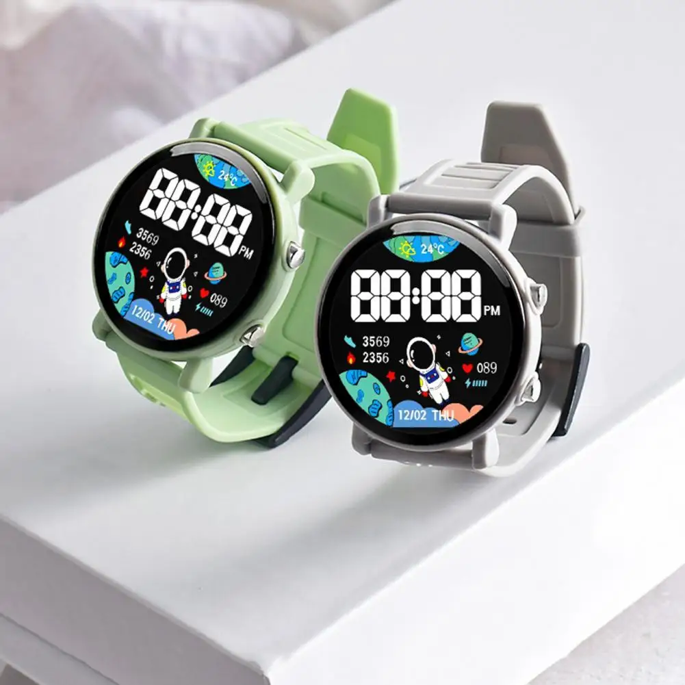 Accurate Time Led Watch Waterproof Led Sports Watch for Kids Large Font Display Accurate Time Boys Girls Silicone Digital Watch