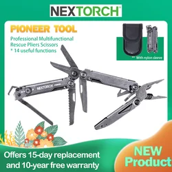 NEXTORCH Pioneer Multitools Plier Professional Multifunctional Plier knife Rescue Scissor Folding Pliers 14-in-1 Useful Function
