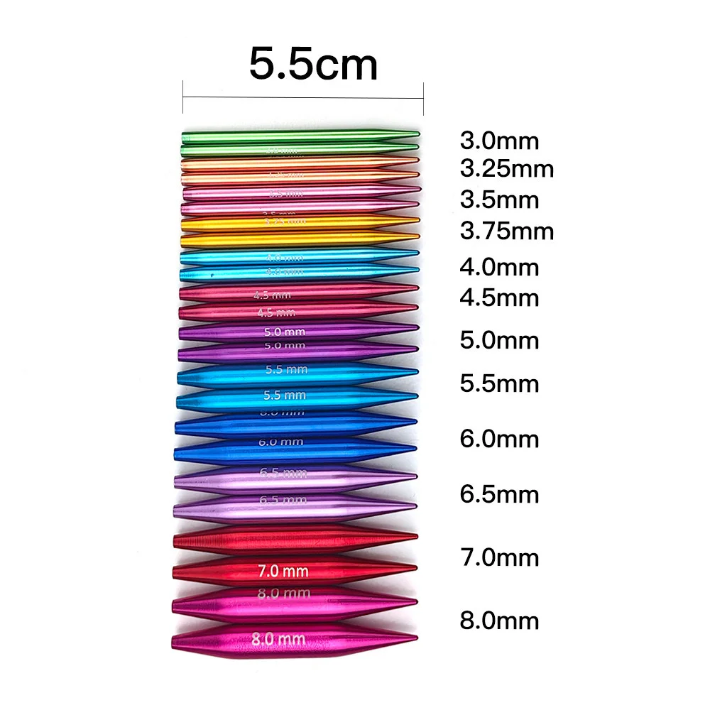 A Set of 37 Pieces of Knitting Tools Mini Short 5.5cm Removable Interchangeable Head Circular Needle DIY Set 12 Pairs 3.0-8.0mm