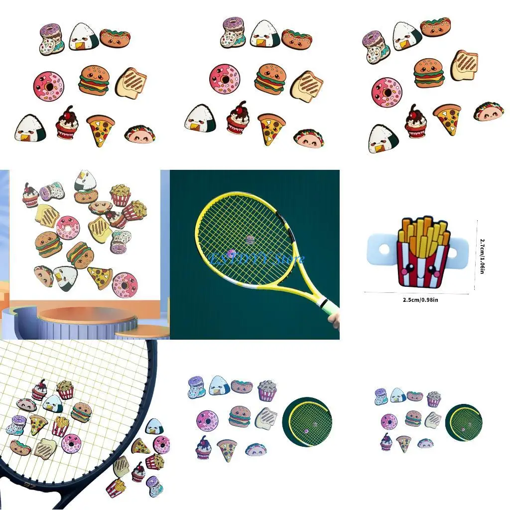 

G6DE Multiple Styles Cartoon Rackets Dampeners for Minimizing Impacts Shocked and Enhancing Sport Aesthetic