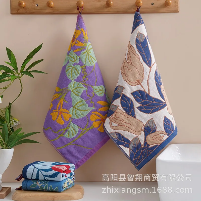 34x40cm Large Hand Towel Kitchen Towel 4Layer Cotton Gauze Pure Cotton Dish Cloth Quick Dry Decorative Tea Towel Home Restaurant