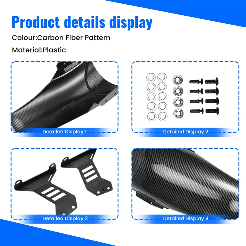 Acessórios da motocicleta pneu dianteiro fender paralama hugger para bmw r1300gs r 1300 gs 2023 2024 roda respingo guarda