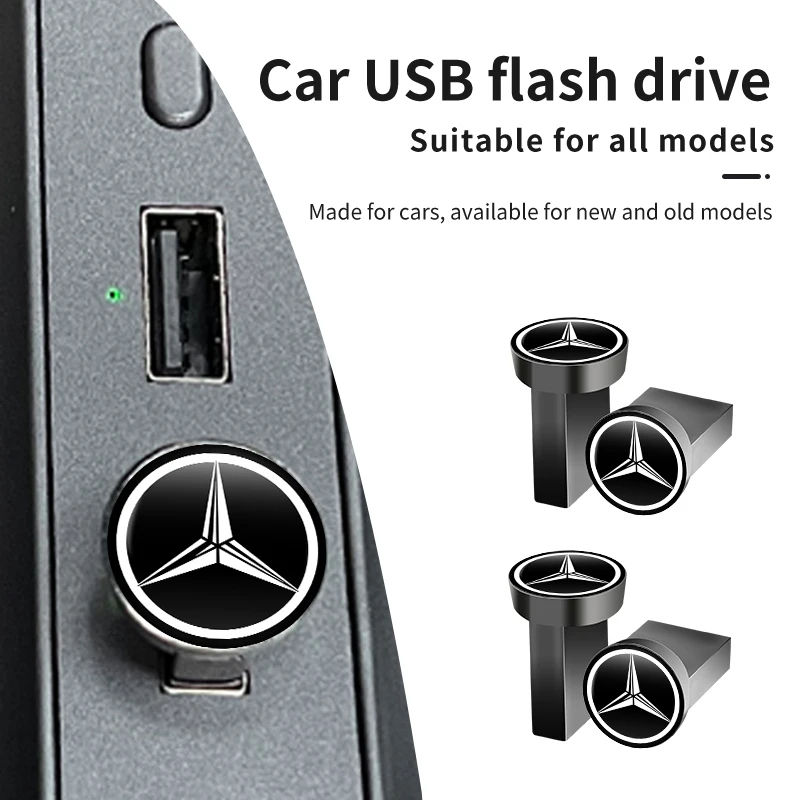 Car USB Flash Drive 16GB 32GB 64GB Memory Device For Mercedes Benz AMG W204 W205 W203 W211 W212 W213 W201 W210 W124 W126 W140