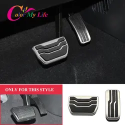 Color My Life Stainless Steel Car Gas Brake Pedal Pads Cover Car Pedals for Ford New Mondeo Edge Fusion 2015 - 2022 Accessories
