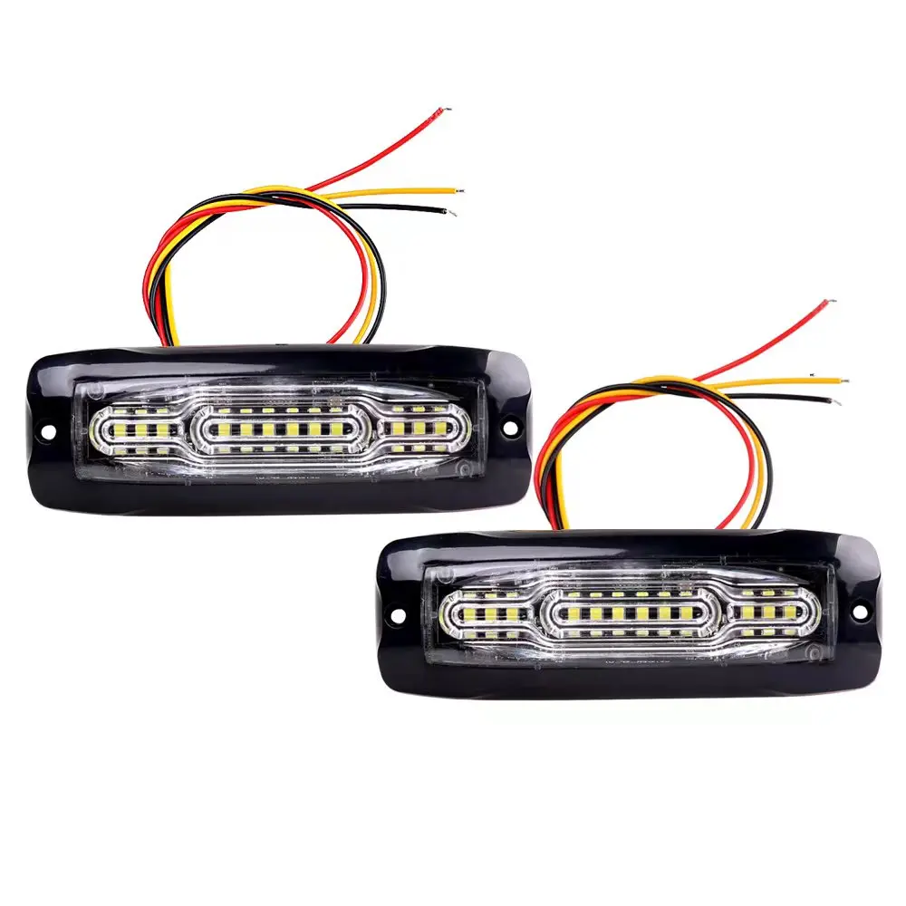 16 Modes Flashing Lighting 12W Pickup Trucks LED Side Warning Signal Lamp Waterproof IP65 Emergency Ambulance Strobe Light