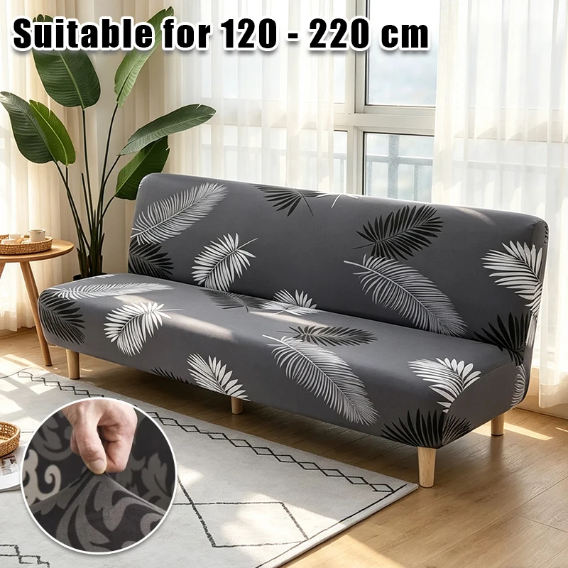 1PC Stretch Futon Sofa Bed Cover Printed Elastic Folding Futon Slipcover Pet‑Friendly Furniture Protector for 120‑220cm Sofa