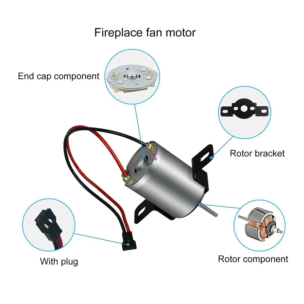 1set Kamin Fan Motor Und Stromerzeugung Blatt Schornstein Herd Fan Ersatz Kit Für Home Effiziente Wärme Verteilung