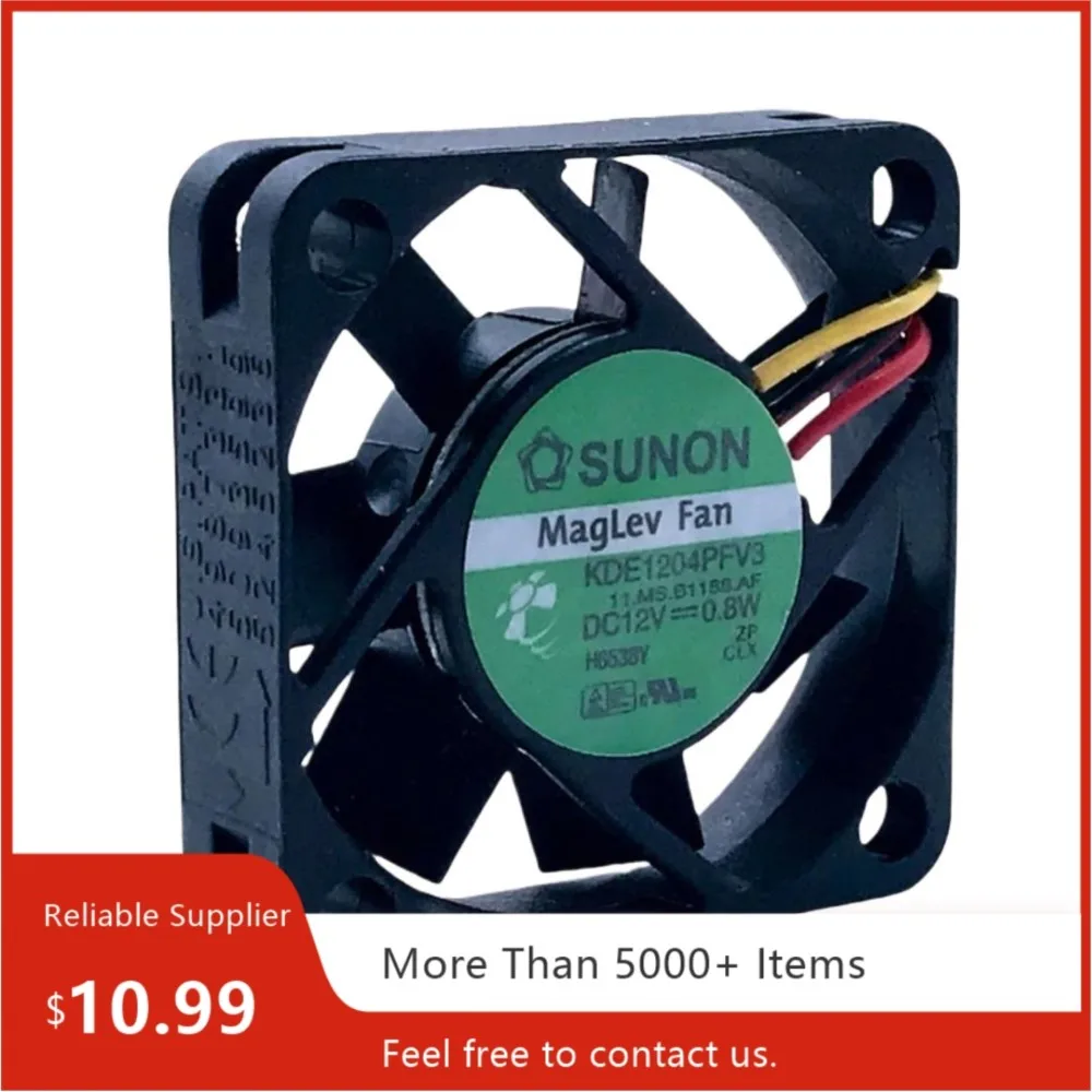 40mm 12V Fan for Sunon KDE1204PFV3 0.8W 3500RPM Cooling Fan, 3-Pin, 1U Heatsink, Small Form Factor