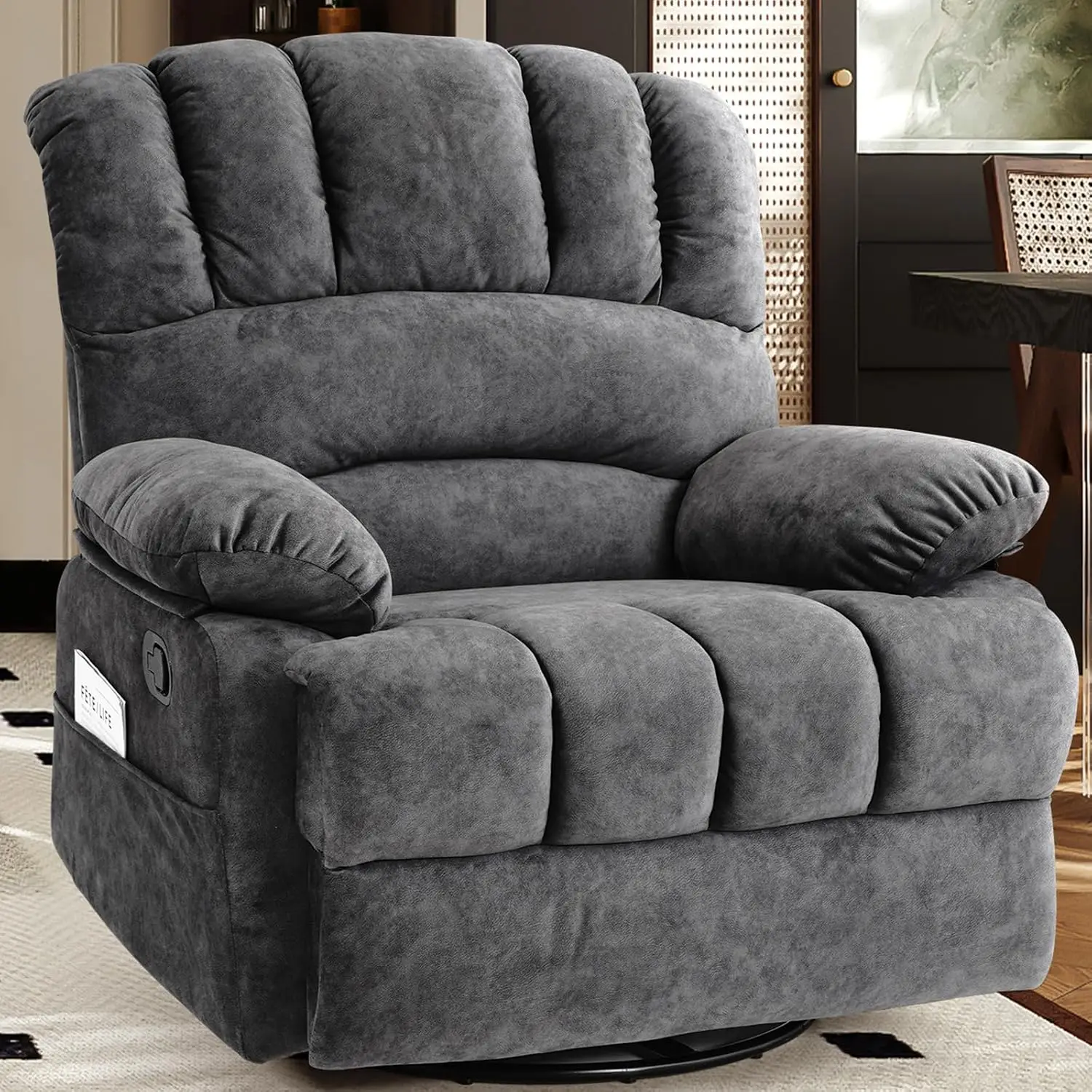 Oversized Swivel Rocker Recliner, Extra Wide Big & Tall, Overstuffed High Back Chair, Single Sofa Living Room, Customized