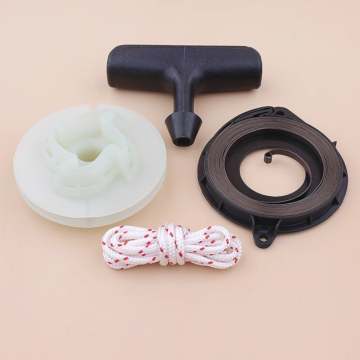 Recoil Starter Pulley Spring Handle Grip Rope Kit For Husqvarna 445 450 460 бензопила Chainsaw Replacement Spare Part