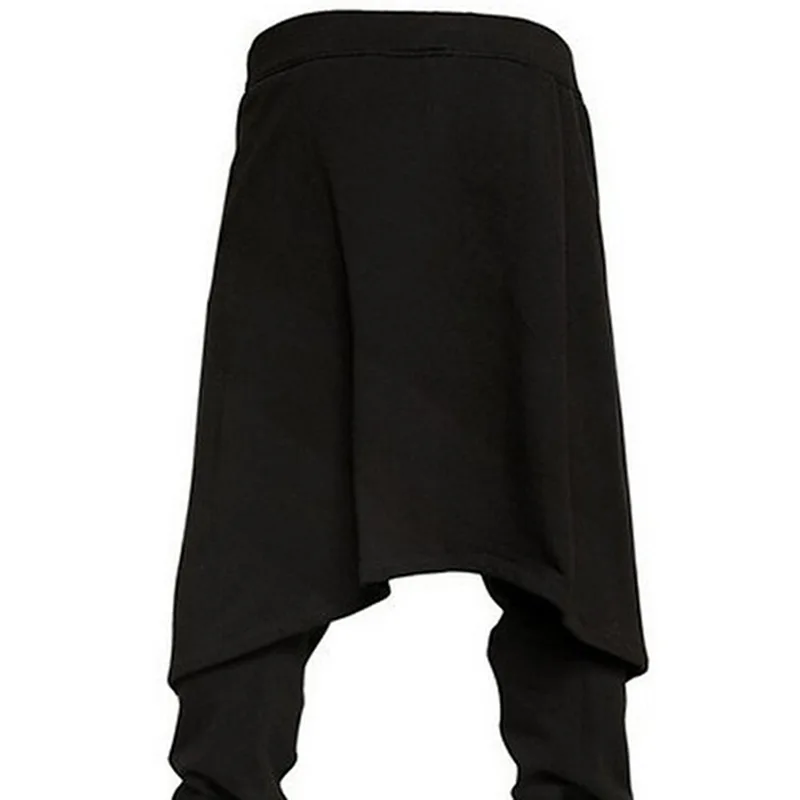 Disfraz de pantalón negro Medieval Steampunk para hombres, pantalones sueltos empalmados de estilo occidental, escenario, Cosplay, Halloween, pantalones góticos de moda