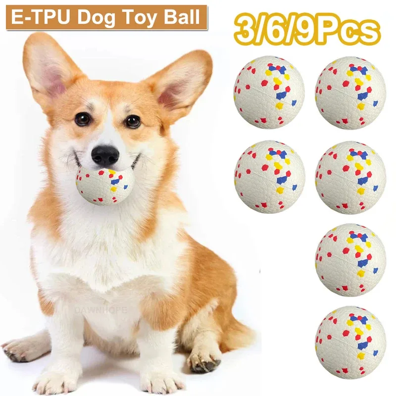 

Bite Resistant Solid Dog Ball Toys High Elasticity E-TPU Chew Toy for Small Medium Large Dogs Interactive Puppy Play