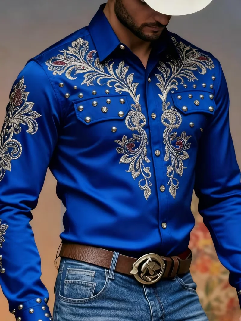 New Men's Dark Street Casual Shirt Black Panther Tree Root Leopard Pattern 3D Printed Long Sleeve Shirt Clothing
