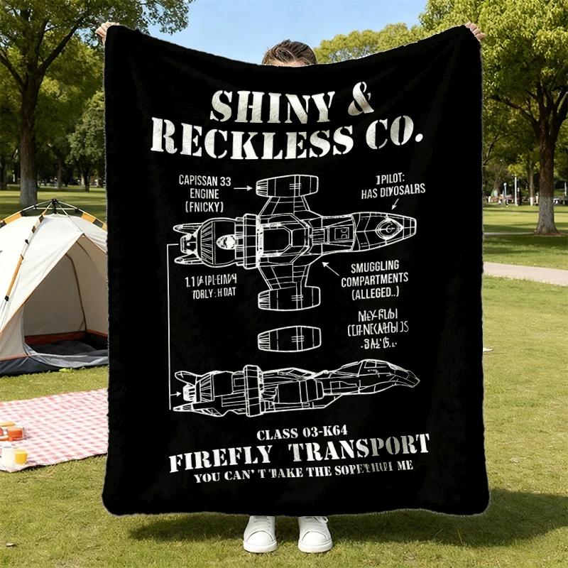 Shiny And Reckless Firefly Class Flannel Blanket Browncoat Academy