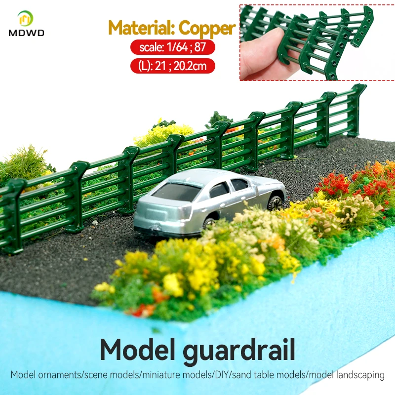 Urban Road Scene Guardrail Stereo Model HO OO Scale Accessory Realistische Straßenbarriere für Modelleisenbahn-Layouts